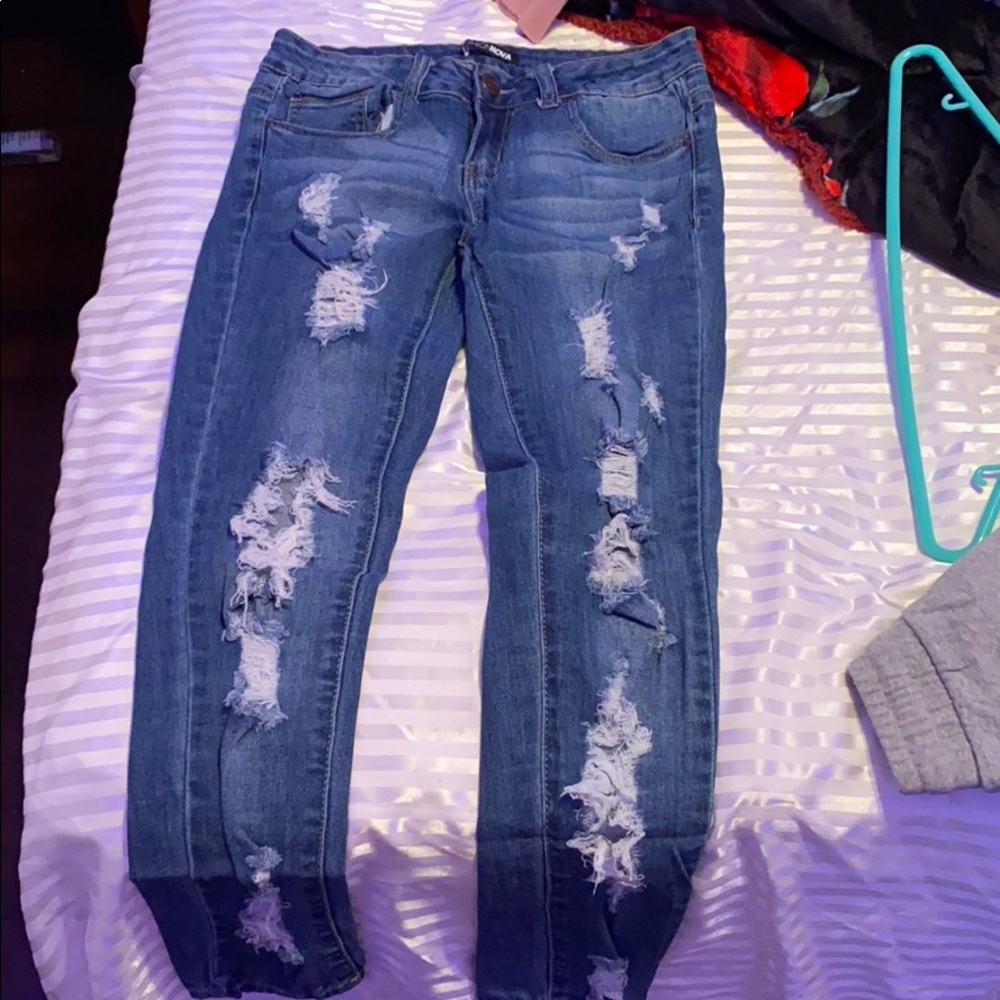 low waist fashion nova ripped jeans